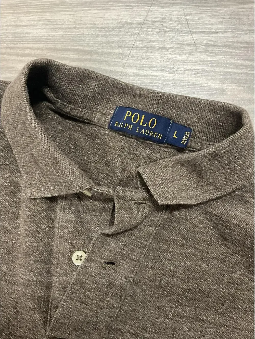 Polo Ralph Lauren Cotton Pique Classic Fit Brown Polo L
